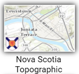 Nova Scotia Topographic basemap.